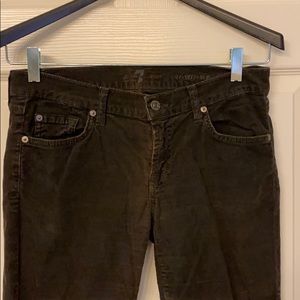 Faded black skinny corduroy pants